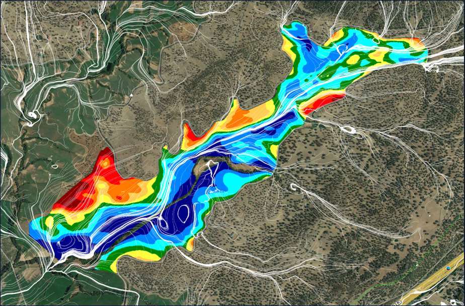 Mapa microclimático de horas frío en una finca de arándanos en Castilla-La Mancha